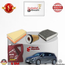 KIT TAGLIANDO FILTRI + OLIO MERCEDES CLASSE B 180 W246 90KW 122CV DAL 2014 ->