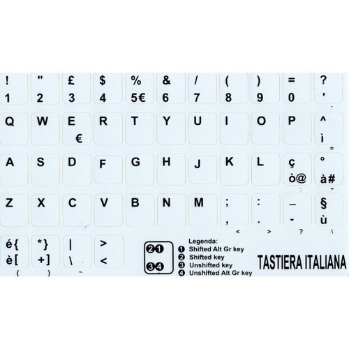 Kit adesivi tastiera lettere - adesivi,