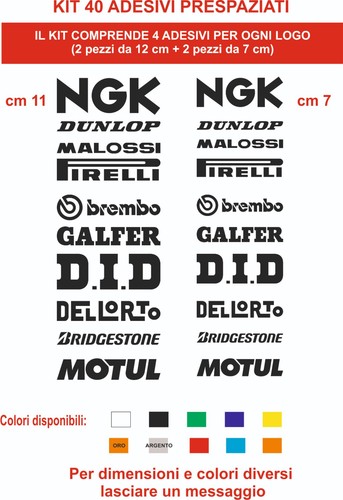 Adesivi moto sponsor tecnici - moto,