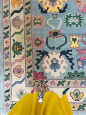 Tappeto Oushak 8x10 piedi bellissimi colori tappeto annodato a mano tappeto soggiorno 