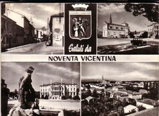  NOVENTA VICENTINA  B/N  VIAGGIATA  1975  SALUTI 4 VEDUTINE