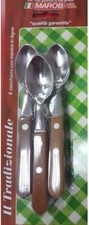 Set 6 Cucchiaini da Caffe' Posate Manico in Legno Marietti