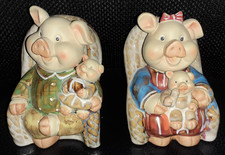 MODELLI SALVADANAIO Famiglia MAIALI Porcellana MAMMA PAPà MAIALE e MAIALINI Pig