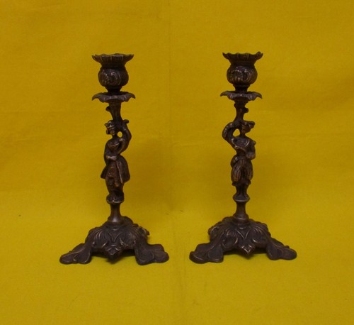 Antica coppia candelabri - ✅,