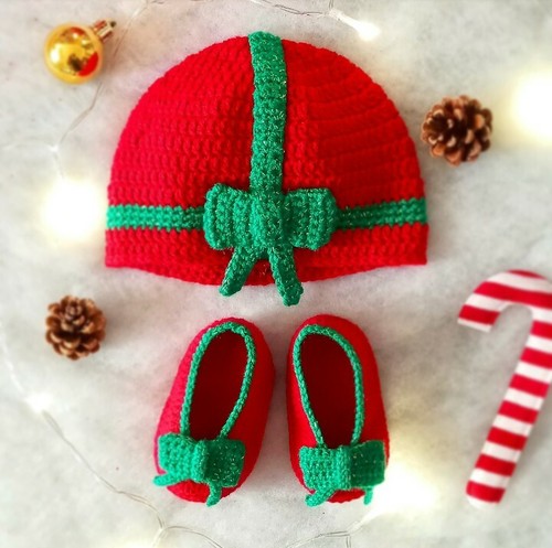 Cappello scarpette pacco - e,