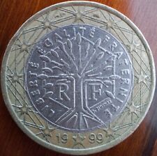 MONETA RARISSIMA 1 EURO FRANCIA 1999 LIBERTE EGALITE FRATERNITE ERRORE CONIO