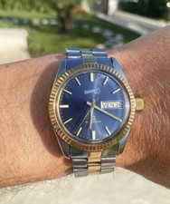 Eberhard Royal Matic Acciaio e Oro 18kt 35mm Automatico RARISSIMO ! 