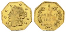 USA California 1/4 Dollaro Oro