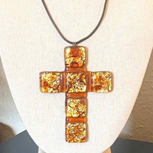Croce murano firmata - croce,