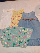 Lotto 4 Vestiti Bambina In Cotone Estivi,  Marche Varie, 6 anni 116cm 