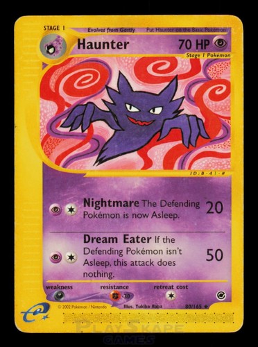 Pokemon card haunter 165 - card, 80/165