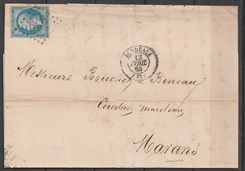 France lettre vers marans de - vers,