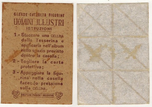 Uomini illustri panini 1967 - uomini,