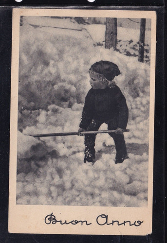Cartolina buon anno bambino - buon,