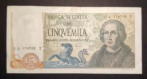 5000 lire colombo tipo - 5000,