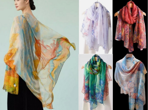 Sciarpa donna 100 - %, seta