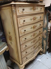 SETTIMANILE LACCATO VENEZIANO - FIORI DIPINTI - BUONO STATO - BAROCCHETTO 1950