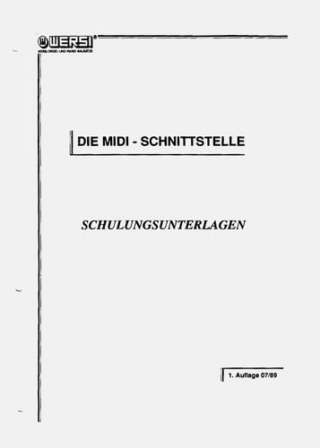 Wersi midi materiale didattico - midi,