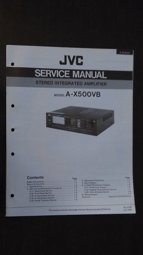 Jvc x500vb manuale di - jvc,