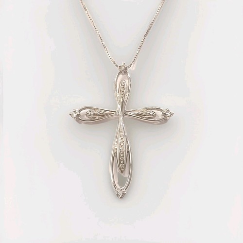 Collana con croce diamanti - collana, di