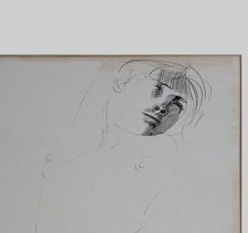EMILIO GRECO, "Donna" disegno su carta, 1972 firmato in basso a destra cm 70x50