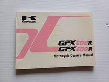 KAWASAKI GPX 600-500 R 1988 manuale uso manutenzione libretto originale INGLESE