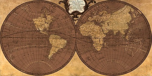 Quadro cartina terra mondo - quadro,