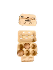 50 Contenitori Portauova da 6 uova in cartone. Colore Arancione