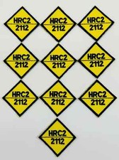 10 HRC2 2112 FR Patch Replacement Tags Fire Resistant Retardant FRC Yellow/BL