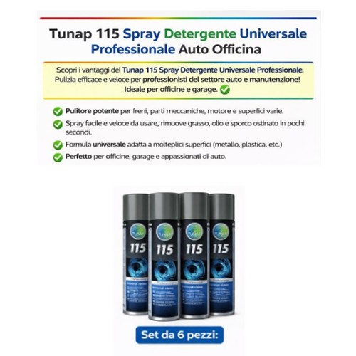 Tunap 115 spray detergente - tunap,