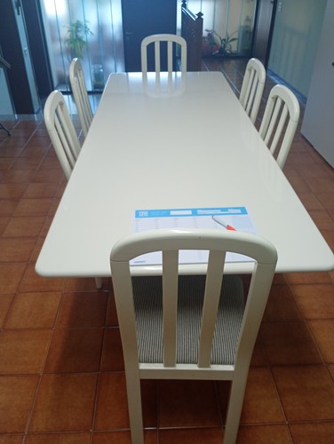 Set tavolo rettangolare bianco