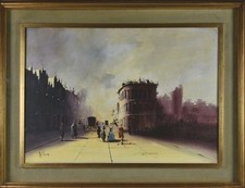 LUIGI ROCCA (Gigi) ( Porpetto.Ud 1952 ). Bellissimo Olio su tela  anni 70