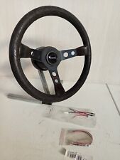 volante originale Momo calice scamosciato da corsa + mozzo Bmw E36 drift tuning