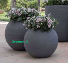 Vaso Portavaso Caspò Sfera Rigata Shabby Vasar in resina sfri 30-40-50