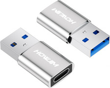 Adattatore Da USB a USB C 2 Pezzi,Ricarica Rapida PD27W/66W QC100W Trasferimento