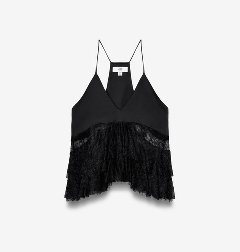 Top zara pizzo raso collezione - zara,