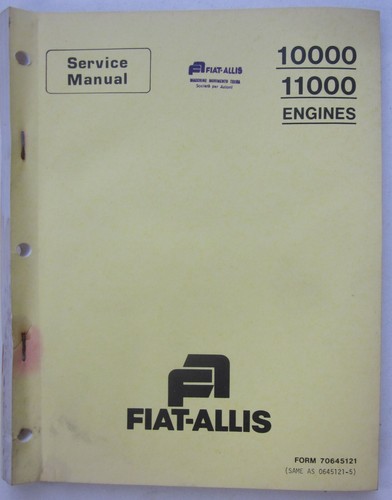Fiat allis 10000 11000 motori - fiat-allis,