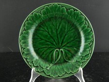 ANTICO PIATTO MAIOLICA BARBOTINE WEDGWOOD ETRURIA BARLASTON FOGLIA CAVOLO #7070