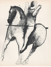 Marino Marini - Study for the Knight with Open Arms - Lithograph 1960