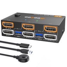 DP Switch KVM 2 PC 2 Monitor