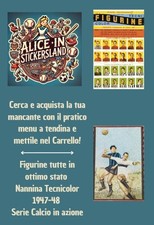 Figurina Nannina Tecnicolor 1947-48 a scelta Serie calcio in azione bordo rosso