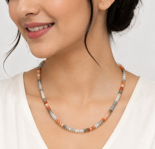 Collana filo singolo perle