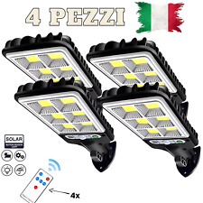 4X Faretti Da Esterno Con Luci Led Faretto Pannello Solare Sensore Di Movimento
