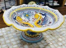 Deruta pottery centerpiece - pottery-,