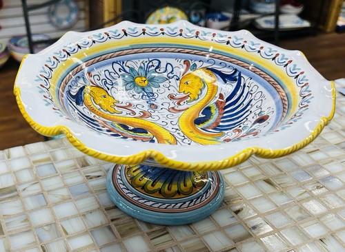 Deruta pottery centerpiece - deruta, pottery-