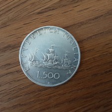 MONETA ARGENTO 500 lire "