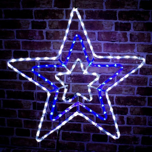 Luci led natale 120 blu - led, di