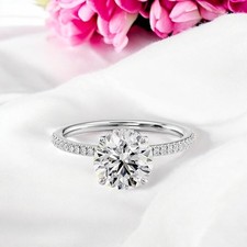 Fede nuziale certificata IGI 1,90 ct coltivata in laboratorio taglio tondo...