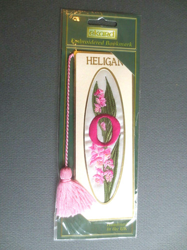 Embroidered bookmark initial - bookmark,