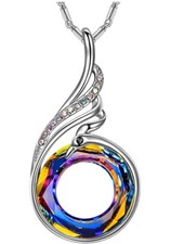 Nirvana di Fenice, Collana Donna Simboleggia Fortuna e Rinnovamento Cristallo Swarovski
